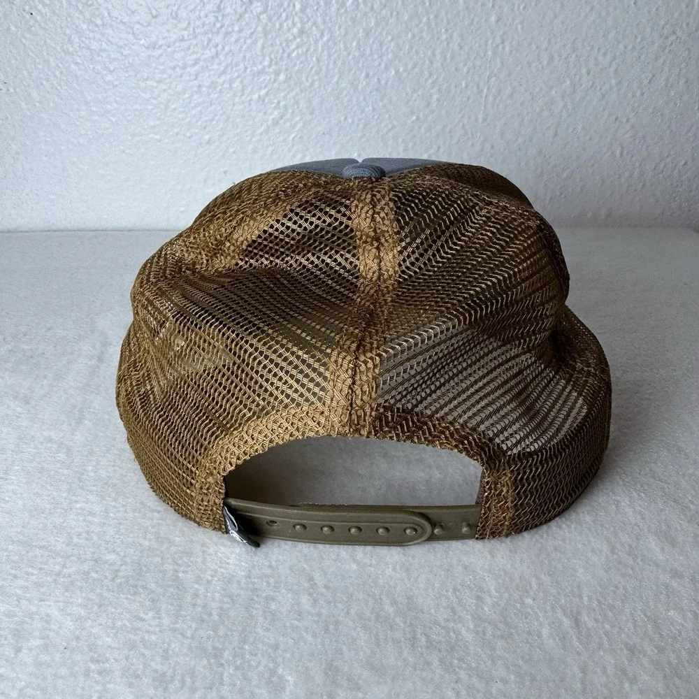 REI CO-OP  Trucker Hat One Size Adjustable Snapback Blue Brown Cap Mesh Back